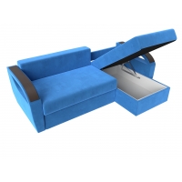 Угловой диван Форсайт (велюр голубой) - Изображение 3